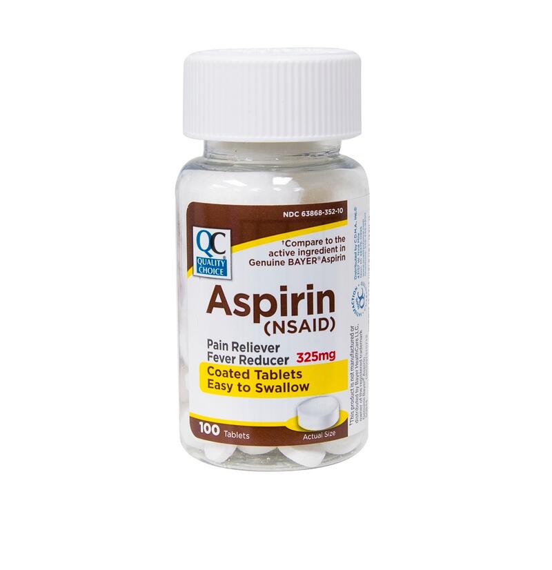 QC Aspirin Coated Tablets 100ct: $3.00