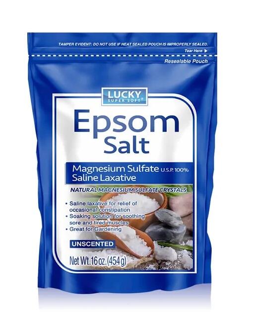 Lucky Super Soft Epsom Salt Unscented 16oz