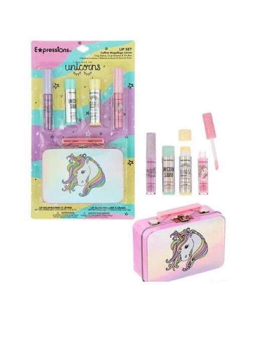Expressions I Believe In Unicorns Tin Box Lip Set 1 piece