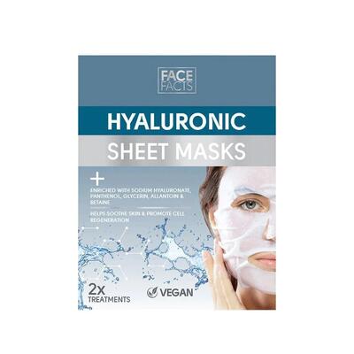 Face Facts Hyaluronic Sheet Masks Treatments 2 pack