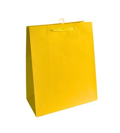 Paper Bag Yellow Medium 1 count