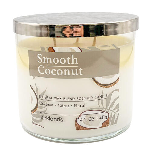 Kirkland's Smooth Coconut Scented Candle 14.5oz