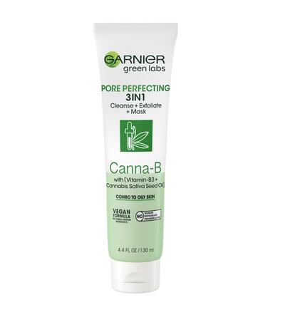 Garnier Pore Perfecting 3-in-1 Cleanse + Exfoliable + Mask Canna-B 4.4oz