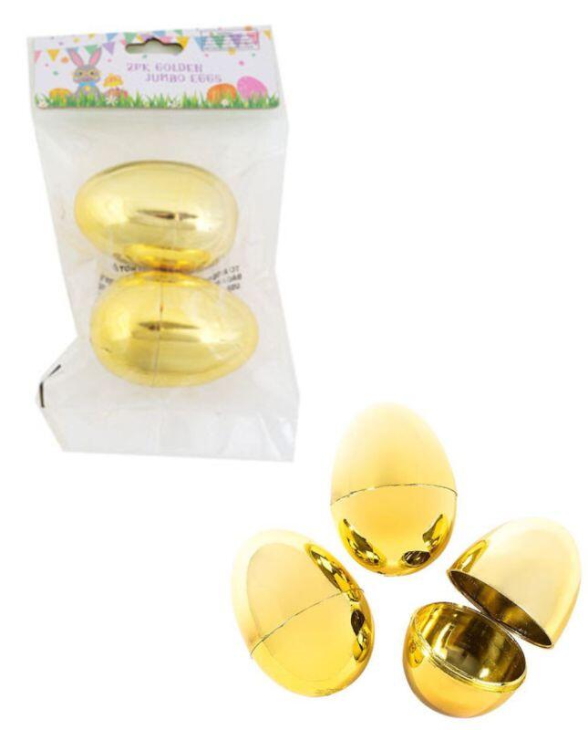 Jumbo Golden Easter Egg 2pcs