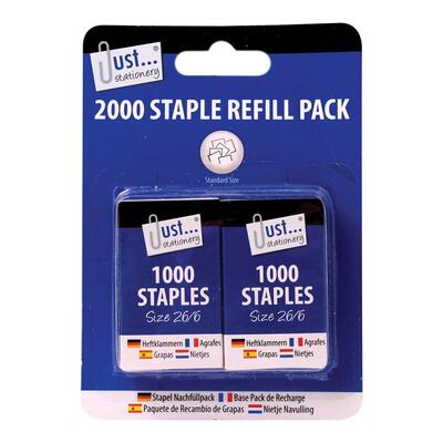2000 Staple Refill Pack 26/6: $3.00