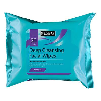 Beauty Formulas Deep Cleansing Facial Wipes 30 count: $8.00