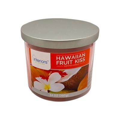 Jar Candle Interior Hawaiian Fruit Kiss 3 Wick 13oz