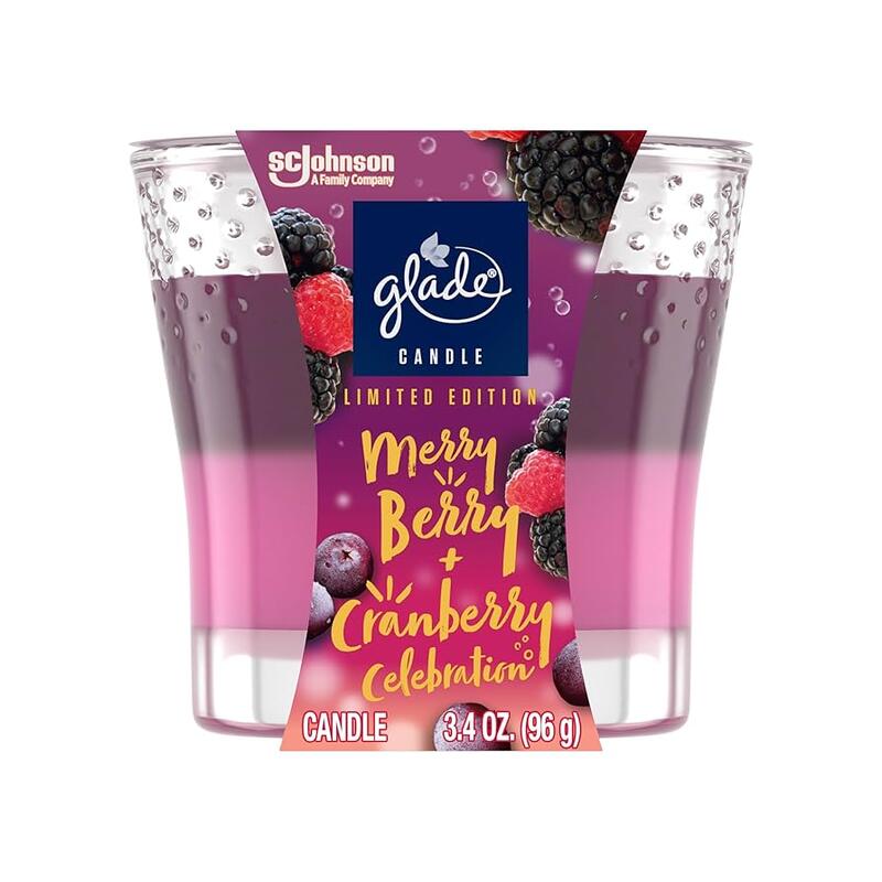 Glade Candle Jar Merry Berry & Cranberry Celebration 3.4oz