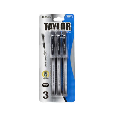 Bazic Taylor Black Color Rollerball Pens 3 ct: $6.00