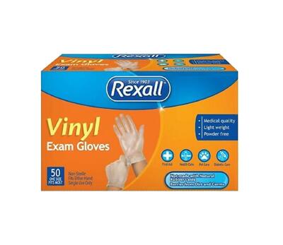 Rexall Vinyl Exam Gloves 50ct: $15.00