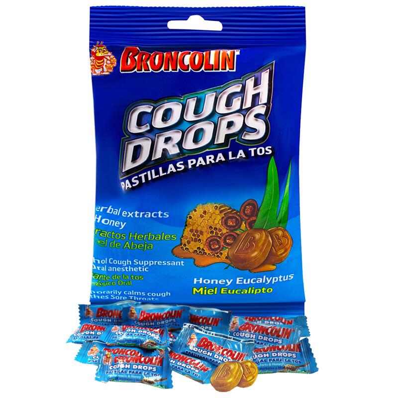 Broncolin Cough Drops Honey Eucalyptus 22ct