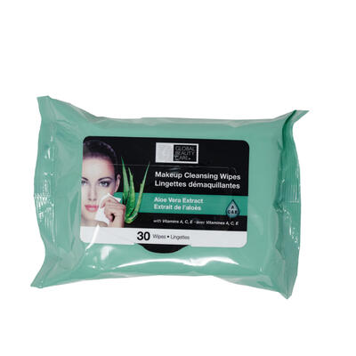 Global Beauty Care Makeup Cleansing Wipes Care Aloe Vera 30 count: $6.00