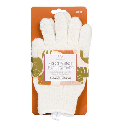Spa Solutions Exfoliating Bath Gloves Cream: $12.00