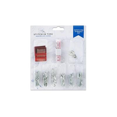 Safety Pin Needle Set w/1.5m Tape Measure 143 pieces