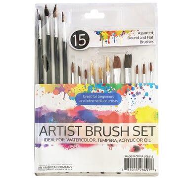 15pc Artist Paint Brush Set: $15.00