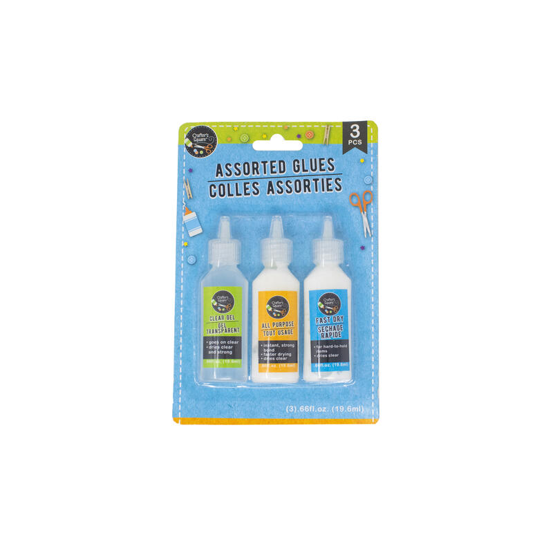 DNR Crafter's Sqaure Assorted Glue 3ct: $1.00