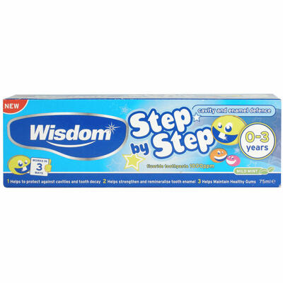 Wisdom Step by Step Toothpaste Mild Mint 0-3 years 75ml