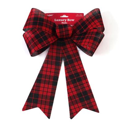 Christmas Buffalo Plaid Bow 12