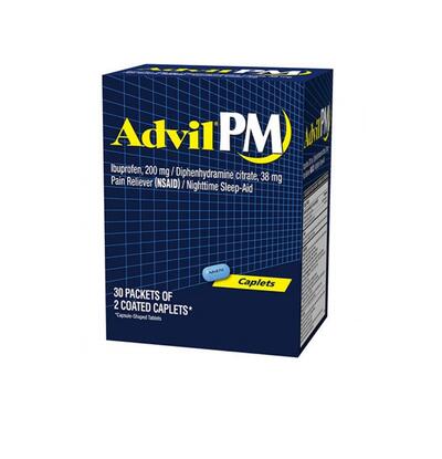 Advil PM Caplets 30x2: $2.00