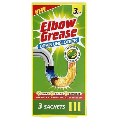 Elbow Grease Drain Unblocker 3pk: $7.00