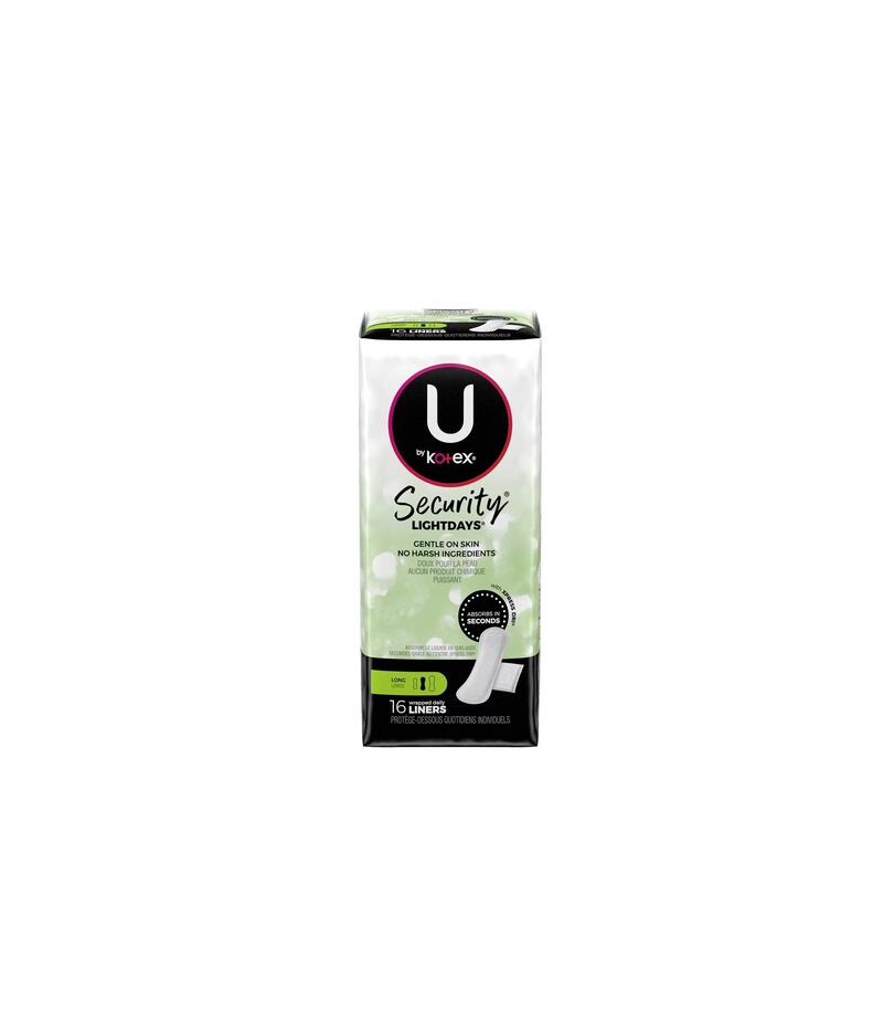U by Kotex Lightdays Liners Long Unscented 16 count: $5.80