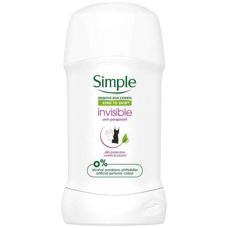 Simple Anti-perspirant Deodorant Stick Invisible 40 ml