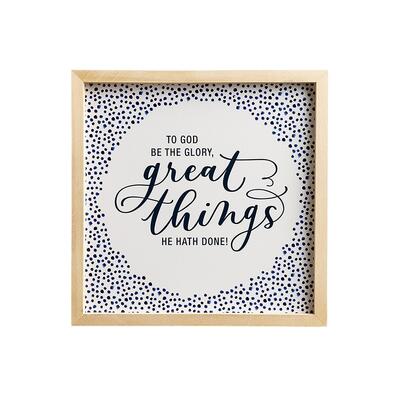 Great Things Framed Wall Decor 14x14