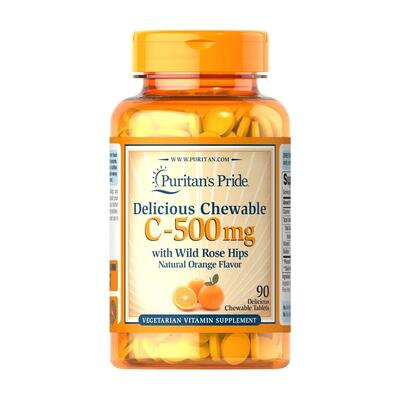 Puritan Vitamin C Chewable  With Rose Hips 500mg