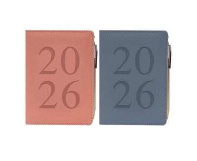 Organiser Diary A6 DAP PU Index with Pen Assorted 1 count