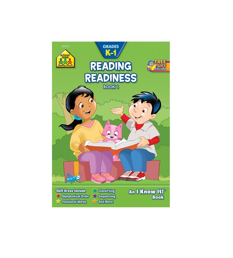 School Zone Reading Readiness K-1 Workbook 64pg: $4.00