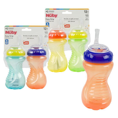 Nuby Easy Grip Soft Straw Cup 2 pack