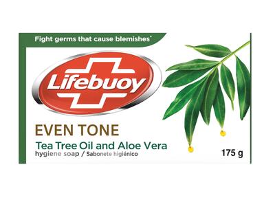 Lifebuoy Even Tone Tea Tree Oil & Aloe Vera Soap Bar 175g