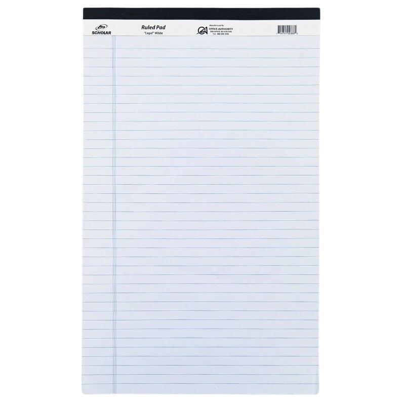 Scholar Ruled White Pad Fs 8x14