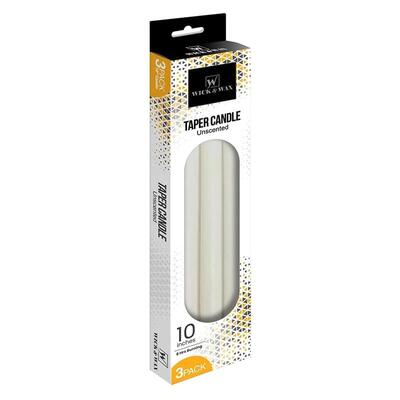 Wick & Wax Taper Candle 3pk