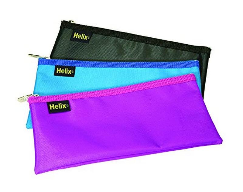 Helix Oxford Nylon Pencil Case Assorted