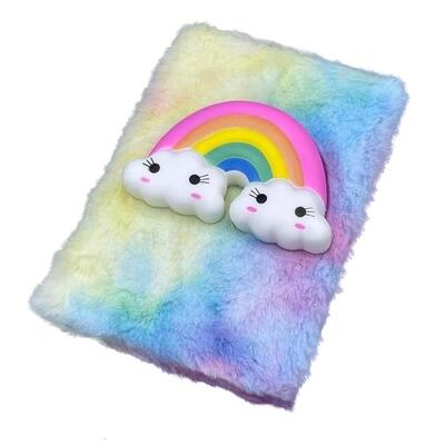 Rainbow Squishy Fluffy Notebook