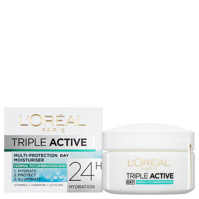 L'Oréal Paris Triple Active Day Multi-Protection Moisturiser 50 ml: $30.00