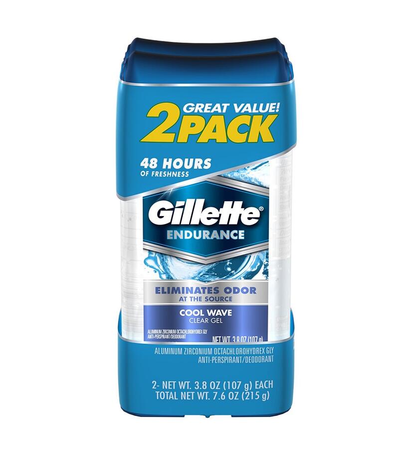 Gillette Clear Gel Antiperspirant Deodorant Cool Wave 3.8oz 2 pack