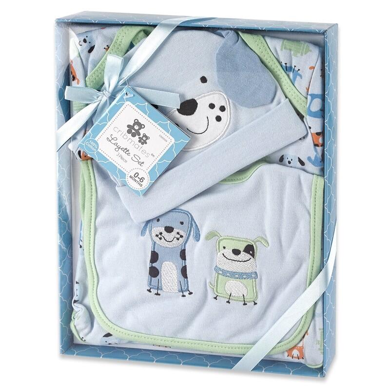 Cribmates Layette Gift Set Infant Baby 0-6 Months 3 pc