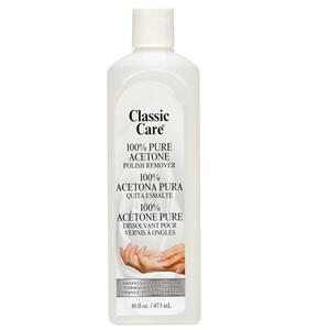 Classic Care Pure Acetone Nail Polish Remover 8oz