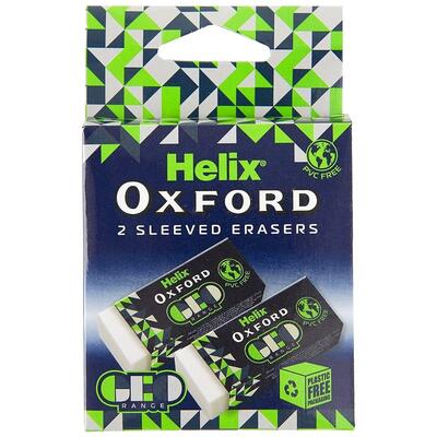 Helix Oxford Sleeved Erasers 2pk