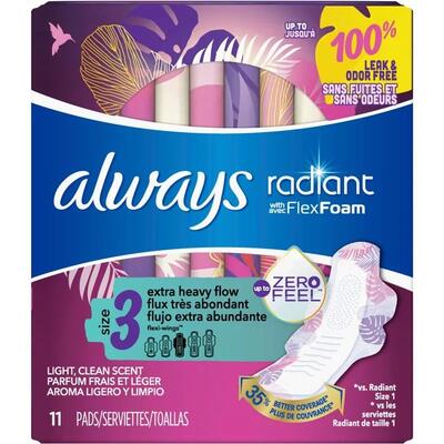 Always Radiant 11 Pads: $17.00