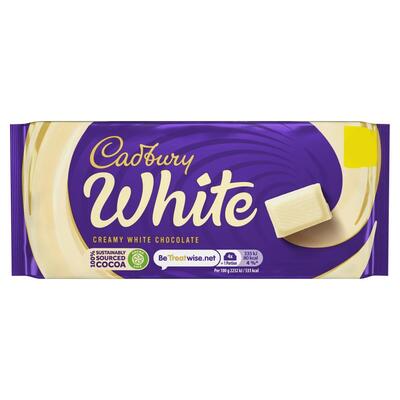 Cadbury White Creamy White Chocolate 90g: $8.00