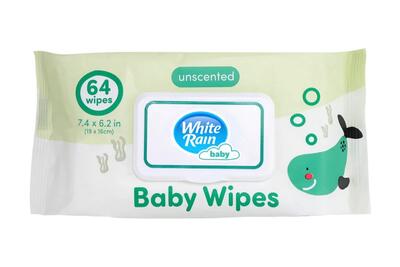 White Rain Baby Wipes Unscented 64ct: $6.50