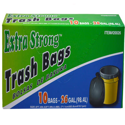Extra Strong Trash Bags 10ct: $6.00