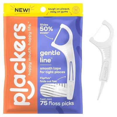 Plackers Gentle Line Floss Picks 75ct