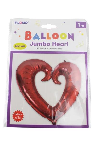 Flomo Jumbo Heart Balloon 78cm 1 count: $12.00
