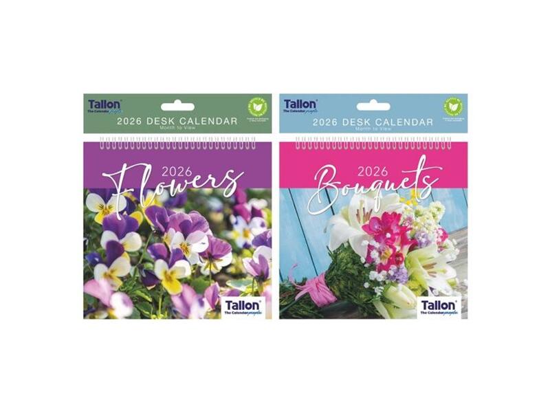 Calendar Desktop Flip Bouquets & Flowers Assorted