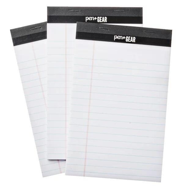 Pen Gear White Jr Legal Pads 150shts