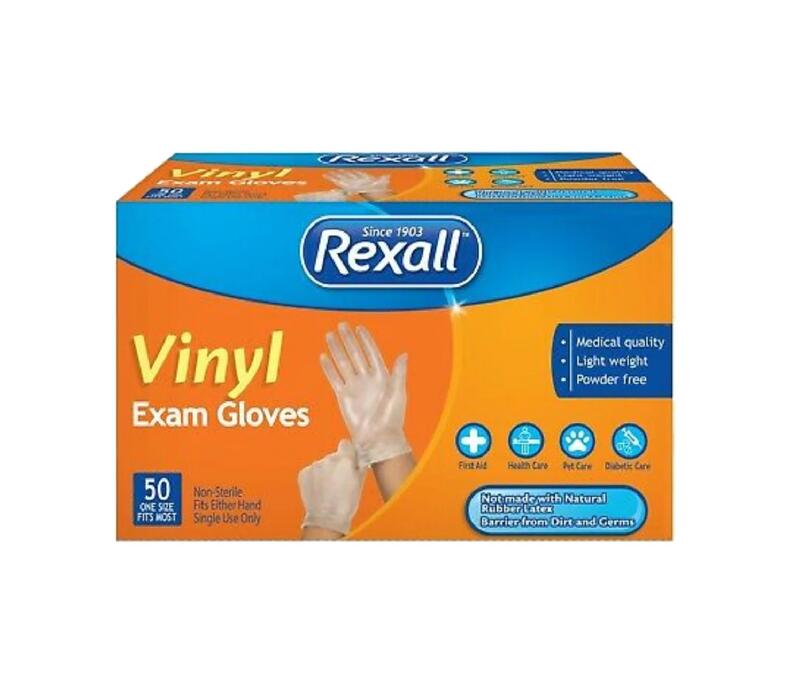 Rexall Vinyl Exam Gloves 50ct: $10.00